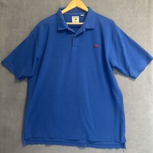 Perlis Polo Shirt Crawfish Logo Short‎ Sleeve Mens XL Royal Blue Casual Preppy